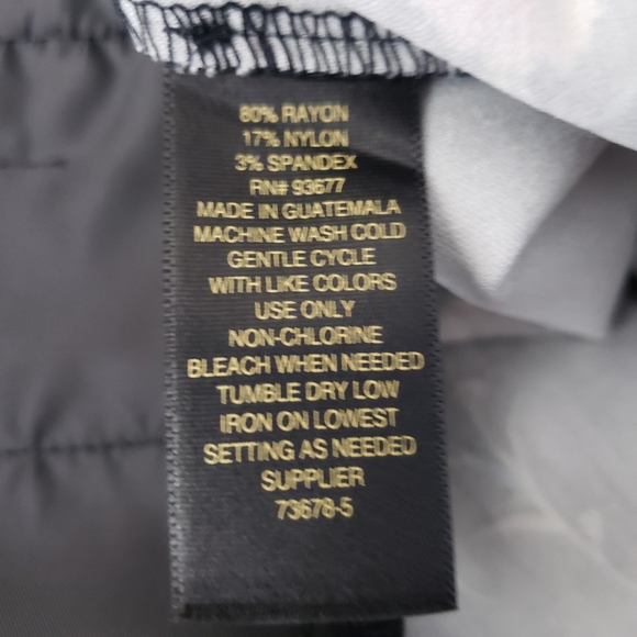 Worthington Woman Ankle Pants Black Floral Print Stretch Plus Size 20W NWT - Picture 7 of 14